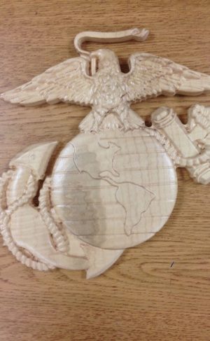 Marine eagle globe anchor